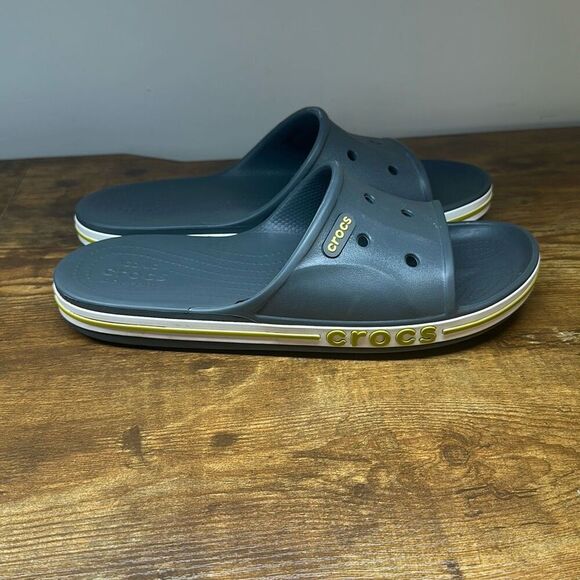 CROCS Bayaband Slides  Slip On Sandals Gray  Size 11 Comfort - Picture 5 of 7